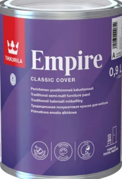 Tikkurila kalustemaali Empire 0,9 l A valkoinen sävytettävissä puolihimmeä