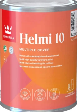 Tikkurila kalustemaali Helmi 10 0,9 l A valkoinen sävytettävissä himmeä