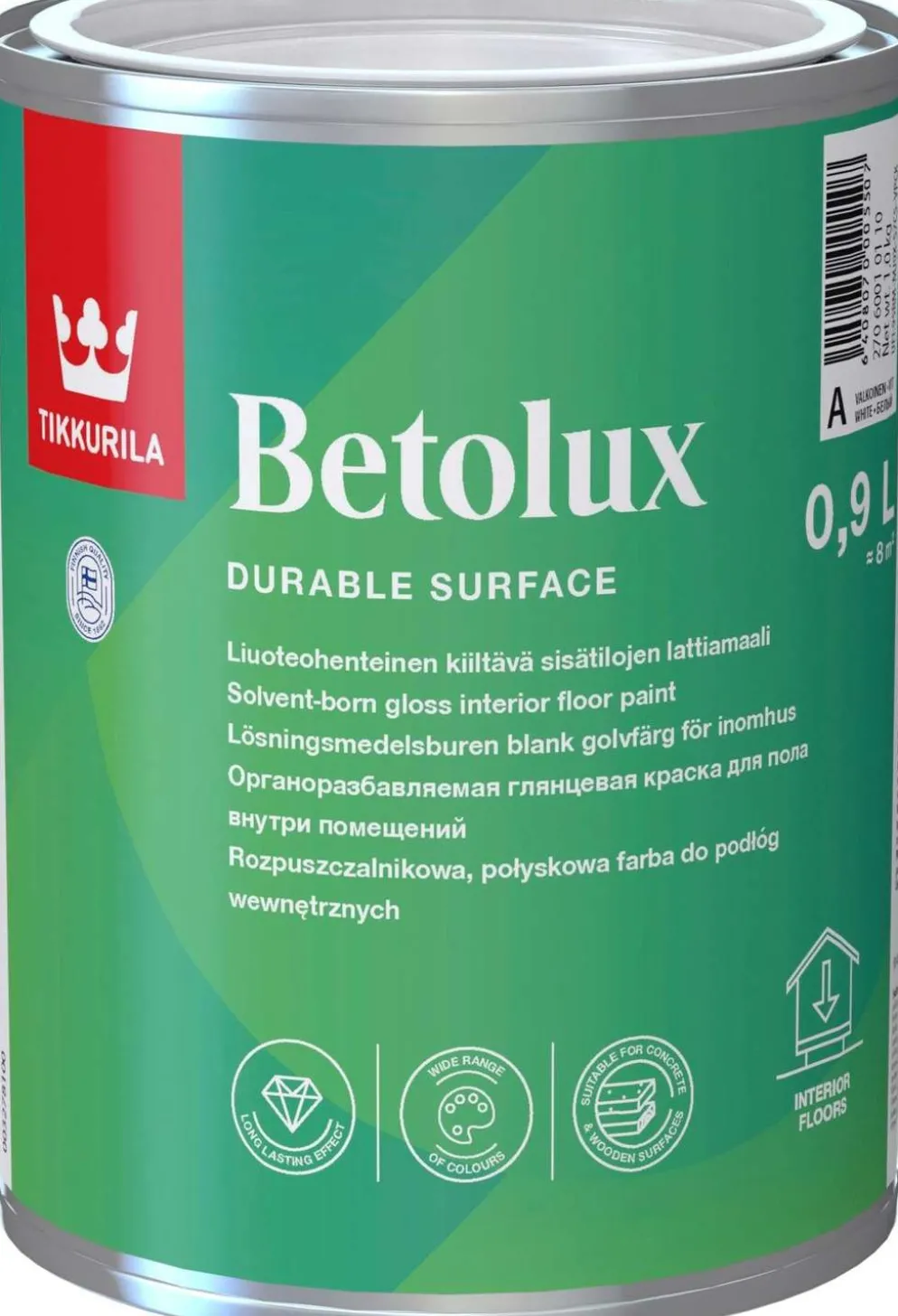 Tikkurila lattiamaali Betolux 0,9 l C sävytettävä kiiltävä