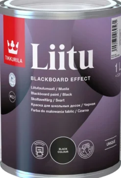 Tikkurila liitutaulumaali Liitu 1 l musta himmeä