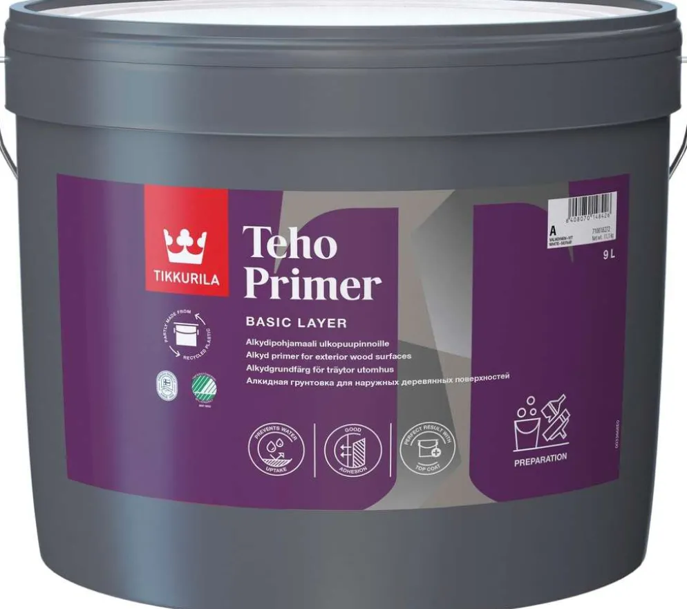 Tikkurila pohjamaali Teho Primer 9 l C sävytettävä himmeä