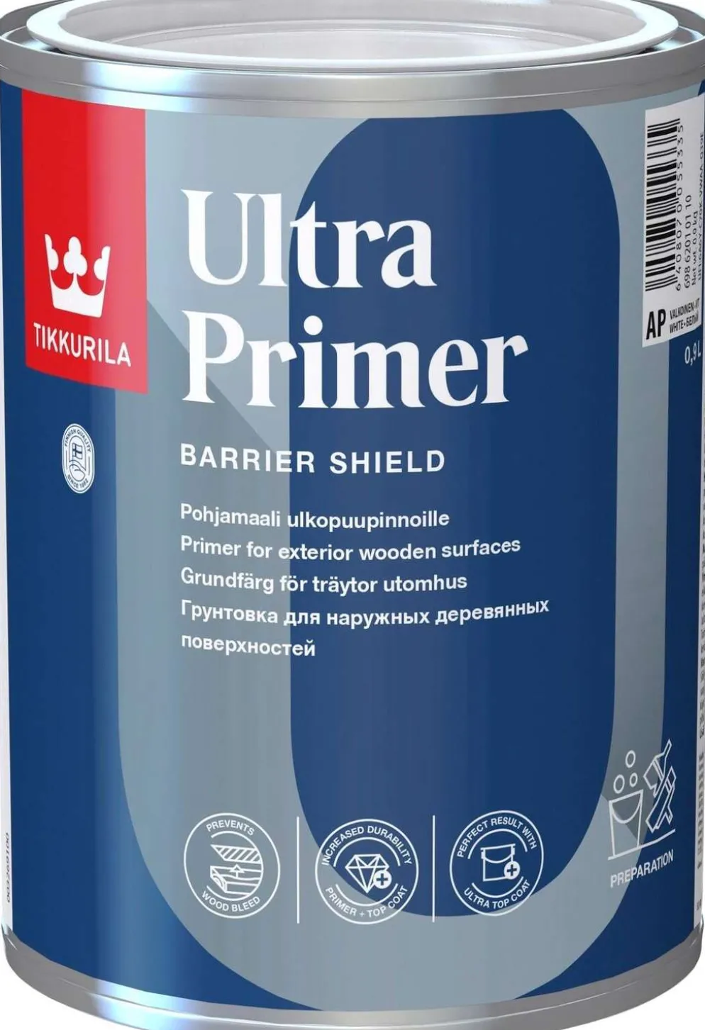 Tikkurila pohjamaali Ultra Primer 0,9 l AP valkoinen sävytettävissä himmeä