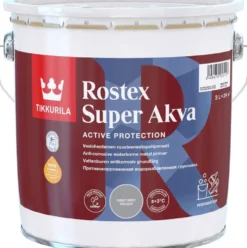 Tikkurila Rostex Super Akva ruosteenestopohjamaali 3l vaaleanharmaa himmeä