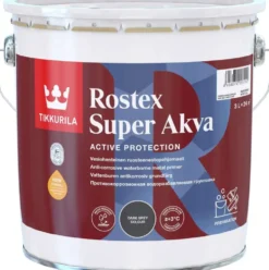 Tikkurila Rostex Super Akva ruosteenestopohjamaali 3l tummanharmaa