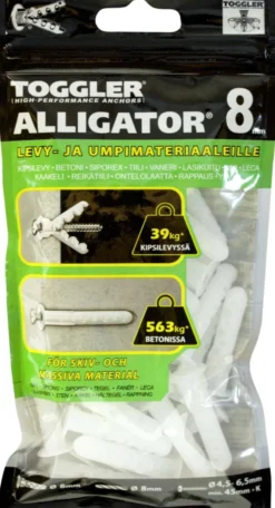 Toggler Alligator AF8-50 Kiinnike laipalla 8mm 50kpl