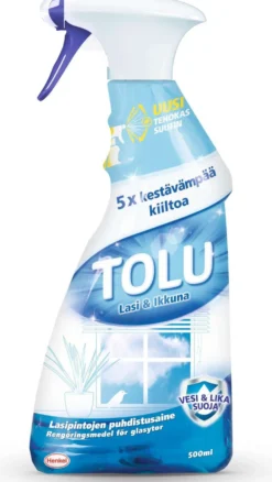 Tolu 500ml Lasi&Ikkuna puhdistusaine spray Lasille-ja ikkunalle