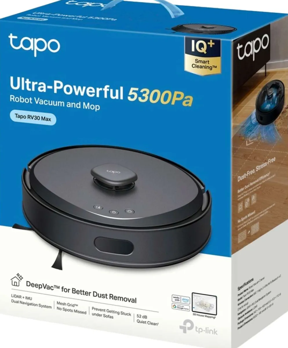 TP-Link Tapo Robottipölynimuri RV30 Max, musta