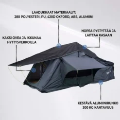 Trekker Kattoteltta Cabin L, Harmaa