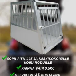 Trekker koiran kuljetushäkki M 65x90x69,5 cm alumiini