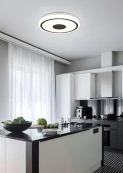 Trio kattovalaisin Bunda LED 33 cm mattamusta/valkoinen