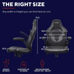 Trust GXT 703 Riye pelituoli musta