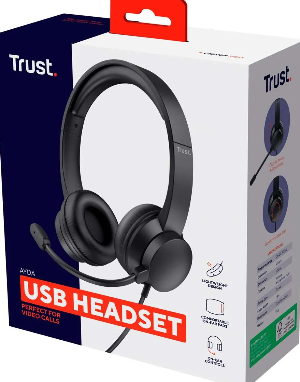Trust Kuulokkeet Ayda USB PC