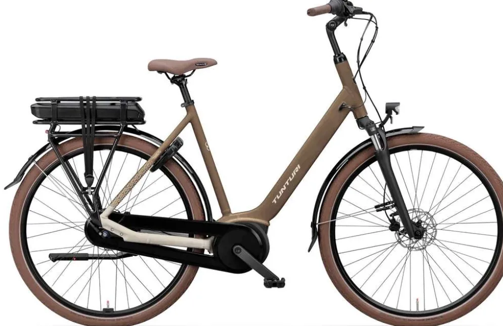 Tunturi Tornio E7 28" sähköpyörä 7-vaihdetta runko 56 cm pronssi-samppanja