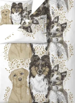 Vallila pussilakanasetti Ystävykset 150x210 cm beige