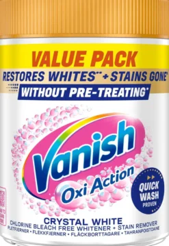 Vanish Crystal White valkopyykin pesutehoste ja tahranpoistojauhe 940g