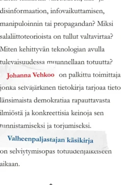 Vehkoo, Valheenpaljastajan käsikirja