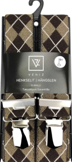Veniz miesten ruudulliset henkselit 36mm H-malli 53227