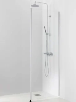 Vihtan suihkuseinä Pisara 1 kiinteä 40 cm kirkas, matta profiili