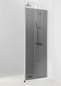 Vihtan suihkuseinä Pisara 1 kiinteä 90 cm harmaa, matta profiili