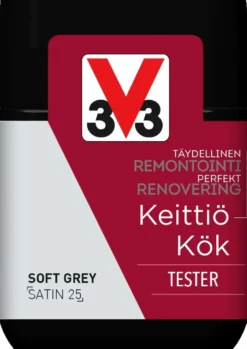 V33 Remontointimaali keittiö tester 75ml Soft grey