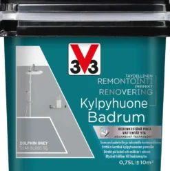 V33 Remontointimaali kylpyhuone 750ml Dolphin grey