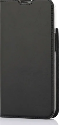 Wave Book Case, Apple iPhone 13, Musta