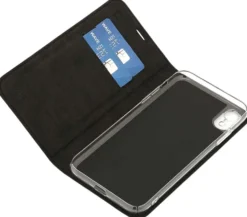 Wave Book Case, Apple iPhone XR, Musta