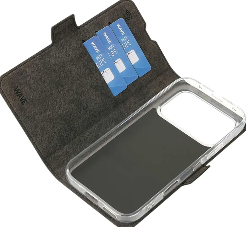 Wave Book Case, Honor 600/Honor 600 Pro, musta