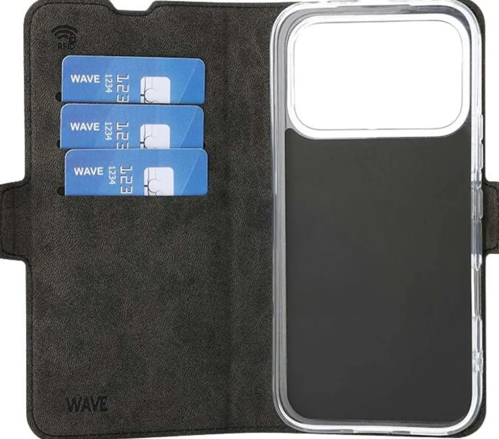 Wave Book Case, Honor 600/Honor 600 Pro, musta