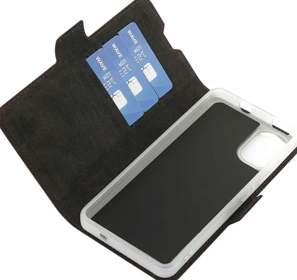 Wave Book Case, Nokia C02, Smoky Sangria