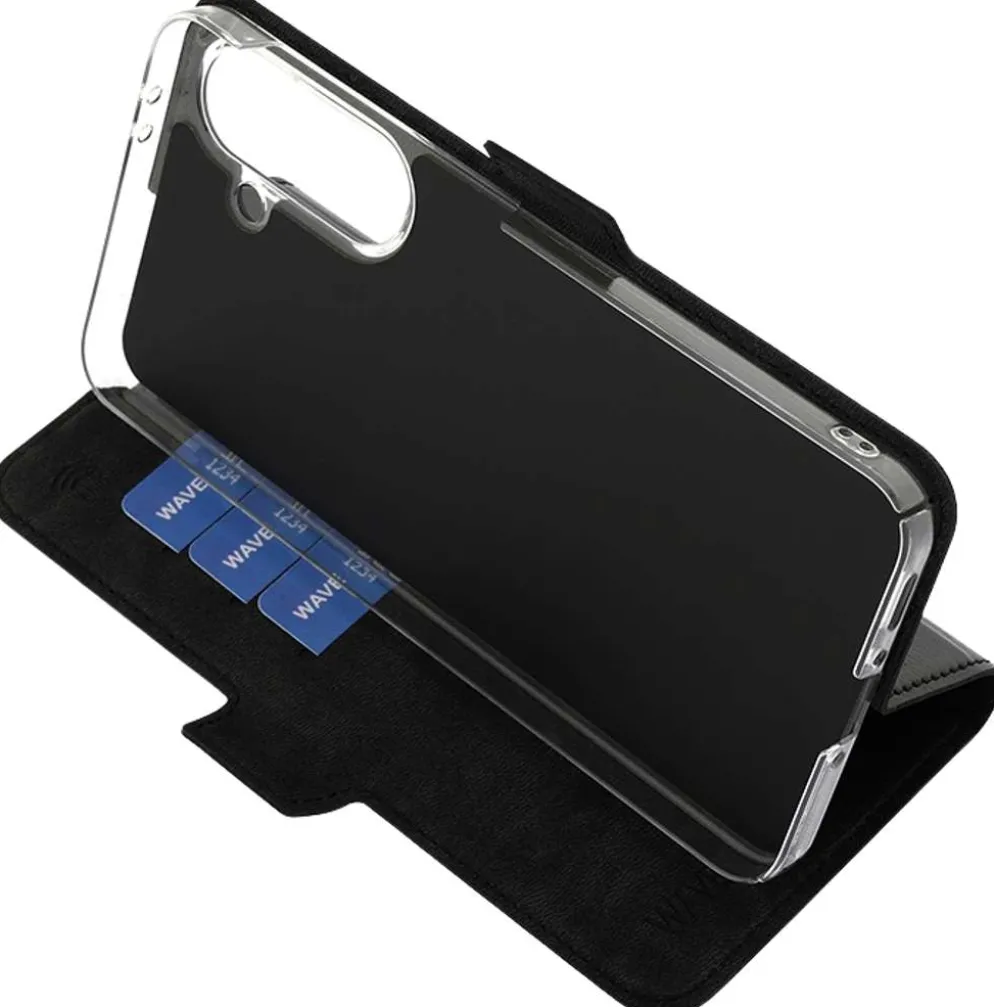 Wave Book Case, Samsung Galaxy A36 5G, Musta
