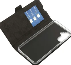 Wave Book Case, Samsung Galaxy A14 4G, Musta