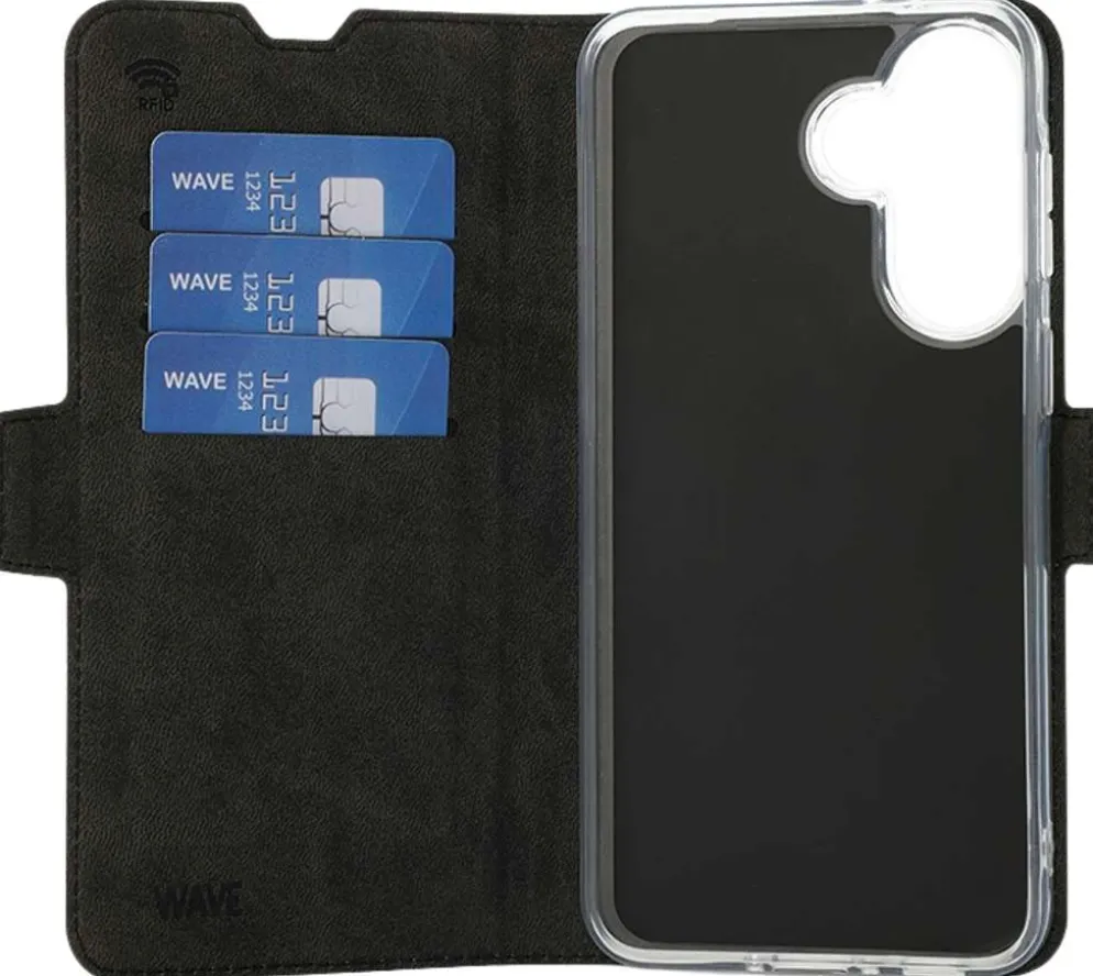 Wave Book Case, Samsung Galaxy A37 5G, Musta