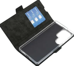 Wave Book Case, Samsung Galaxy S25 Ultra 5G, Musta