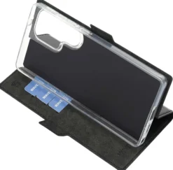 Wave Book Case, Samsung Galaxy S25 Ultra 5G, Musta
