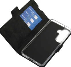 Wave Book Case, Samsung Galaxy S25 5G, Musta