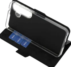 Wave Book Case, Samsung Galaxy S25 5G, Musta