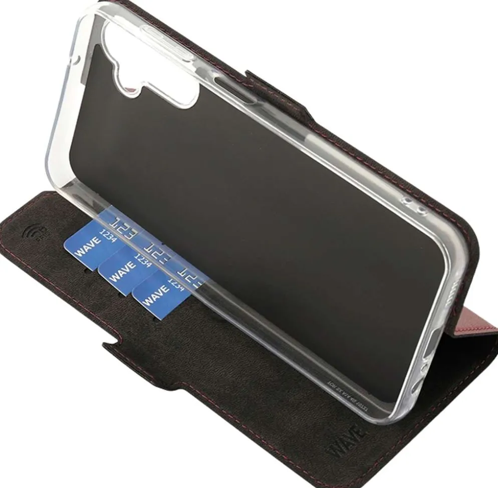 Wave Book Case, Samsung Galaxy A14 4G, Smoky Sangria