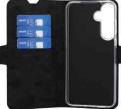 Wave Book Case, Samsung Galaxy S25+ 5G, Musta
