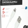 Wave Datakaapeli, Apple Lightning (MFI), 1m, Valkoinen