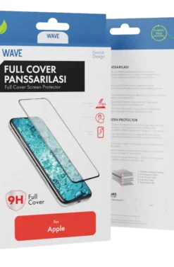 Wave Full Cover Panssarilasi, Apple iPhone 12 Pro Max, Musta Kehys