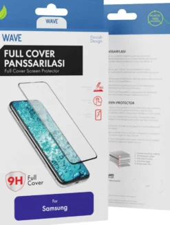 Wave Full Cover Panssarilasi, Samsung Galaxy A13 5G, Musta Kehys