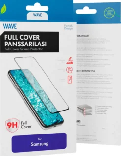 Wave Full Cover Panssarilasi, Samsung Galaxy A23 5G, Musta Kehys