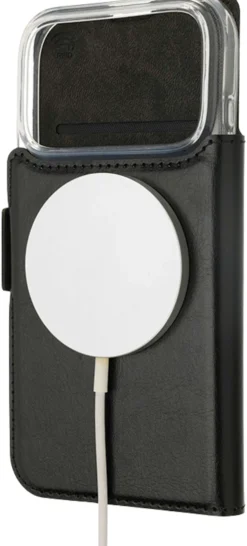 Wave MagSafe -yhteensopiva Book Case, Apple iPhone 17 Pro, musta