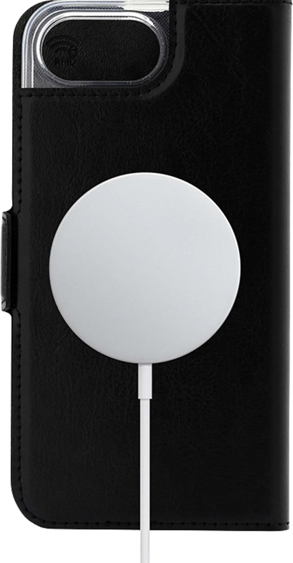 Wave MagSafe -yhteensopiva Book Case, Apple iPhone 16e / Apple iPhone 17e, Musta