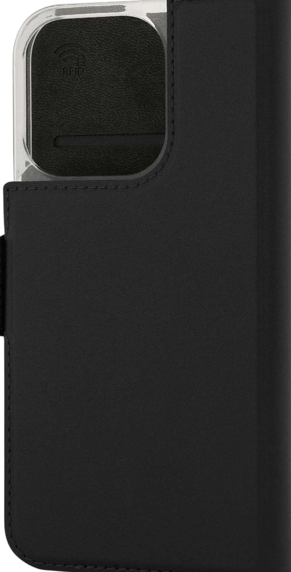 Wave MagSafe -yhteensopiva Book Case, Apple iPhone 15 Pro, Musta