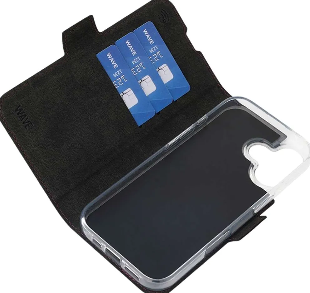Wave MagSafe -yhteensopiva Book Case, Apple iPhone 17, smoky sangria