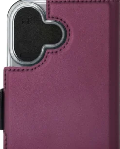 Wave MagSafe -yhteensopiva Book Case, Apple iPhone 17, smoky sangria