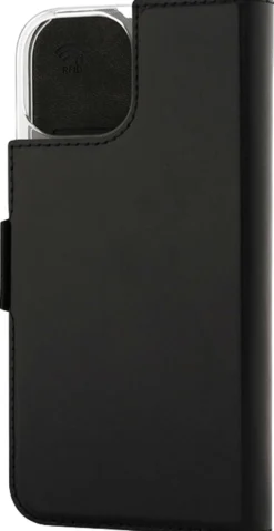 Wave MagSafe -yhteensopiva Book Case, Apple iPhone 15, Musta