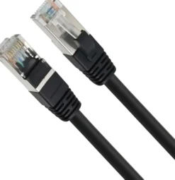 Wave S/FTP CAT6a Ethernet parikaapeli, 25cm, Musta